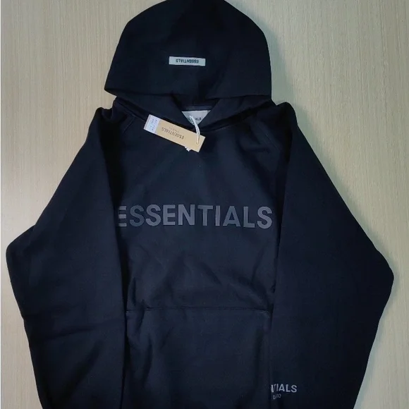 Essentials Fear of God Black Hoodie - Picture 1 of 4